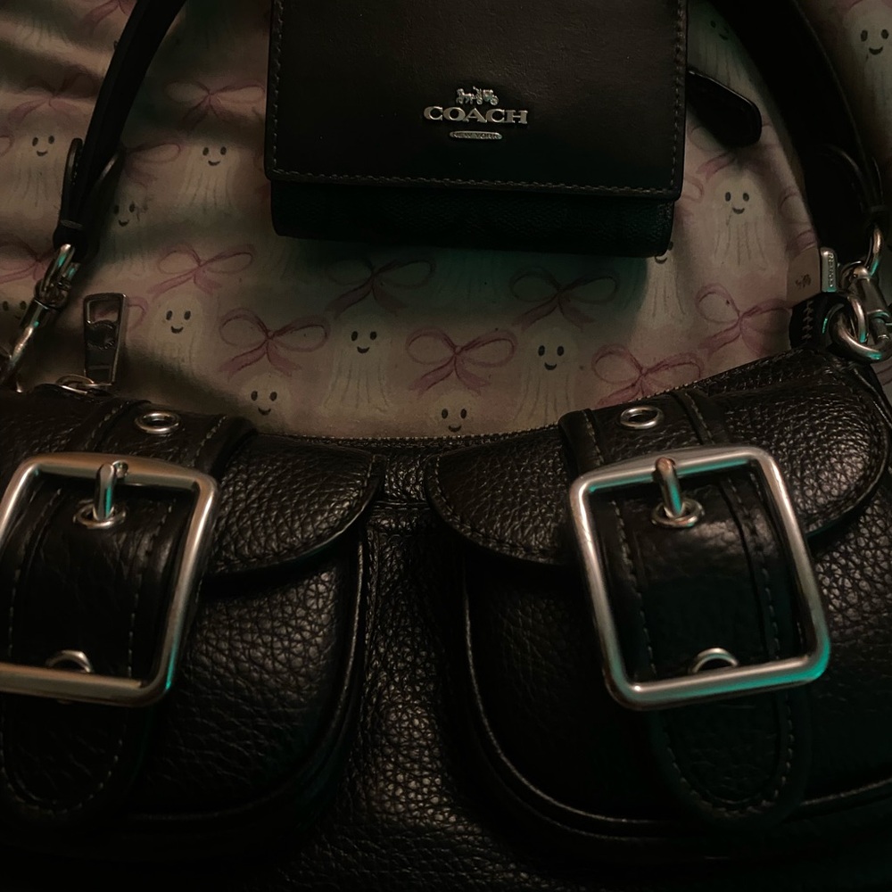 Coach Black Leather Women's Bag